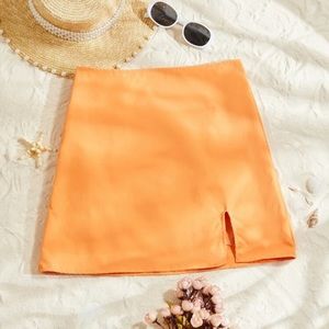 Orange Mini Skirt
